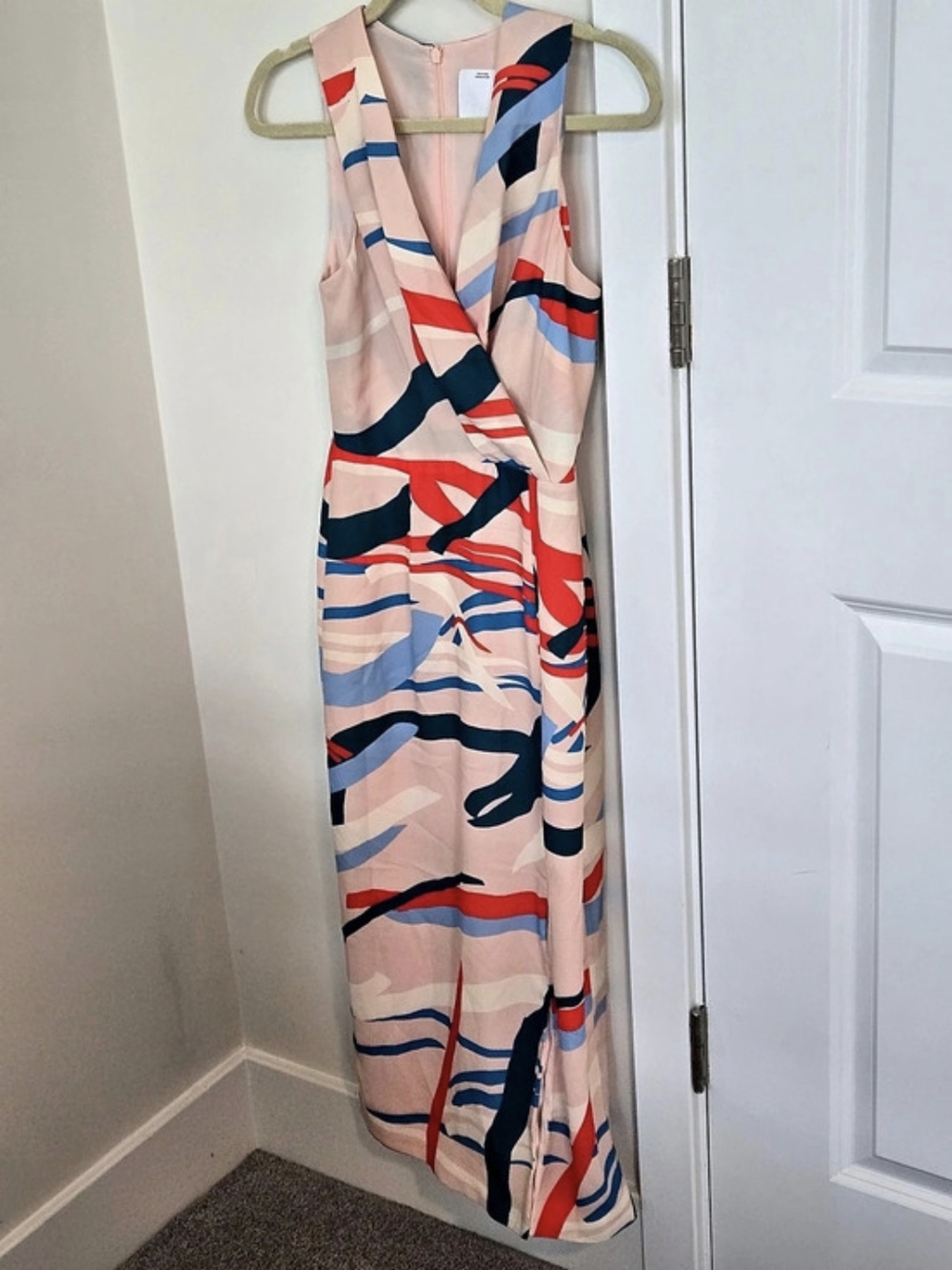 CIMÉO COLLECTIVE Abstract Print Maxi Dress Size Small good used condition.